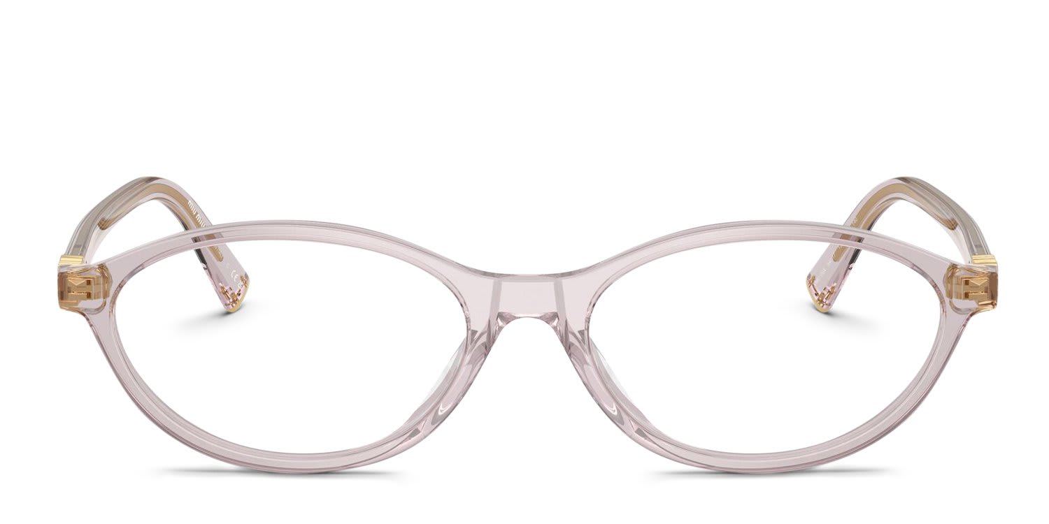 Miu Miu MU09XV Clear, Pink glasses - Clear / Pink - Frontal View