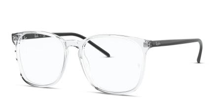 Ray-Ban RX5387 Clear, Black glasses - Clear / Black - Angle View