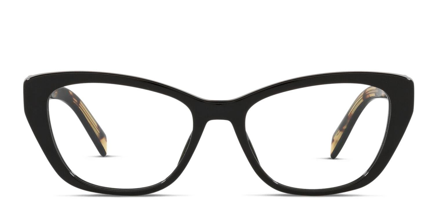 Prada PR 19WV Shiny Black glasses - Shiny Black - Frontal View