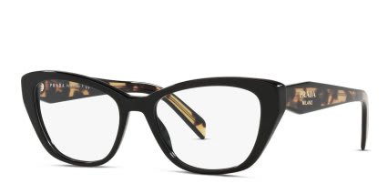 Prada PR 19WV Shiny Black glasses - Shiny Black - Angle View