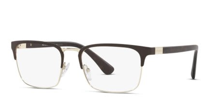 Prada PR 54TV Heritage Brown, Gold glasses - Brown / Gold - Angle View