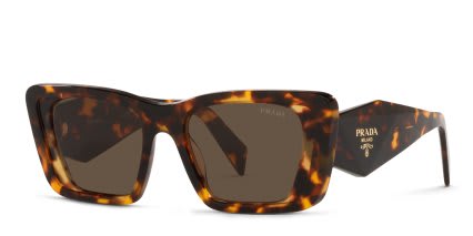 Prada PR08YS Tortoise, Bronze, Brown glasses - Tortoise / Bronze / Brown - Angle View