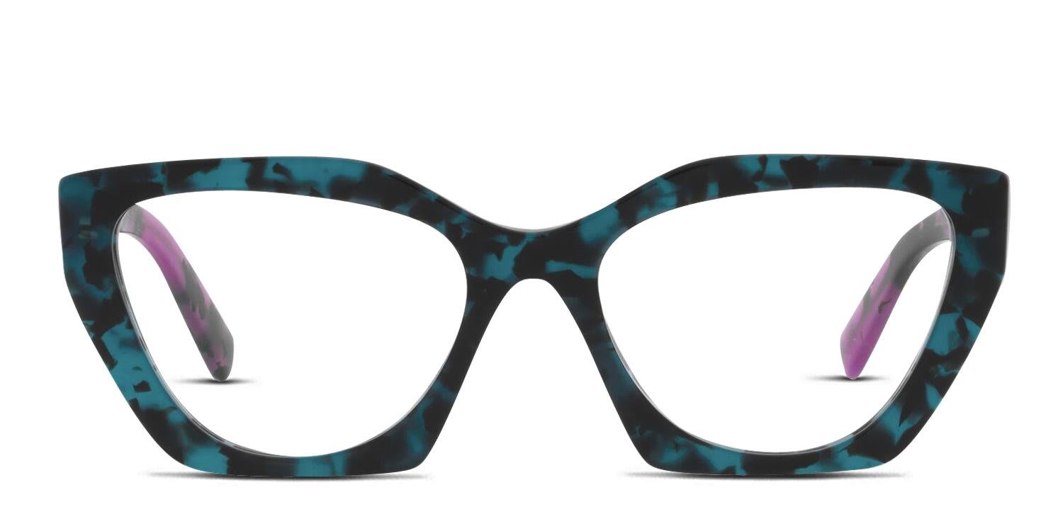 Prada PR 09YV Tortoise, Blue glasses - Tortoise / Blue - Frontal View