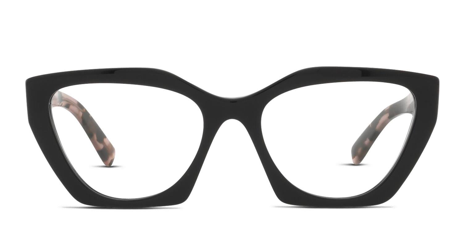 Prada PR 09YV Shiny Black glasses - Shiny Black - Frontal View