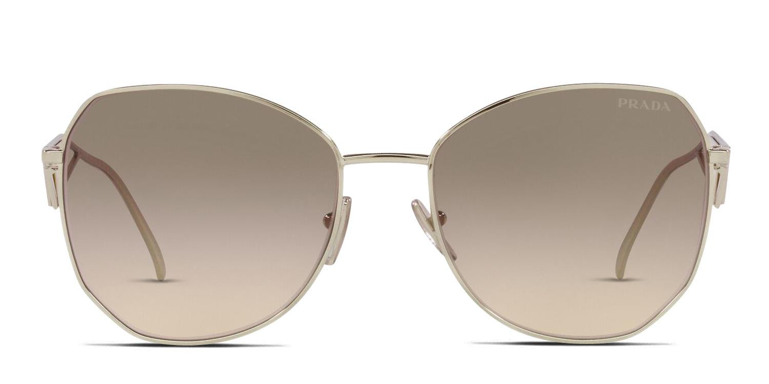 Prada PR 57YS Gold glasses - Gold - Frontal View
