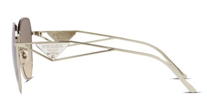 Prada PR 57YS Gold glasses - Gold - Side View