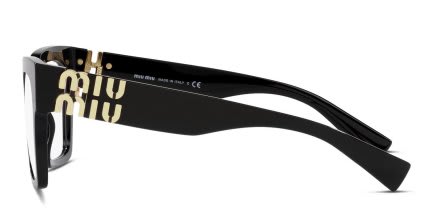 Miu Miu MU04UV Shiny Black glasses - Shiny Black - Side View