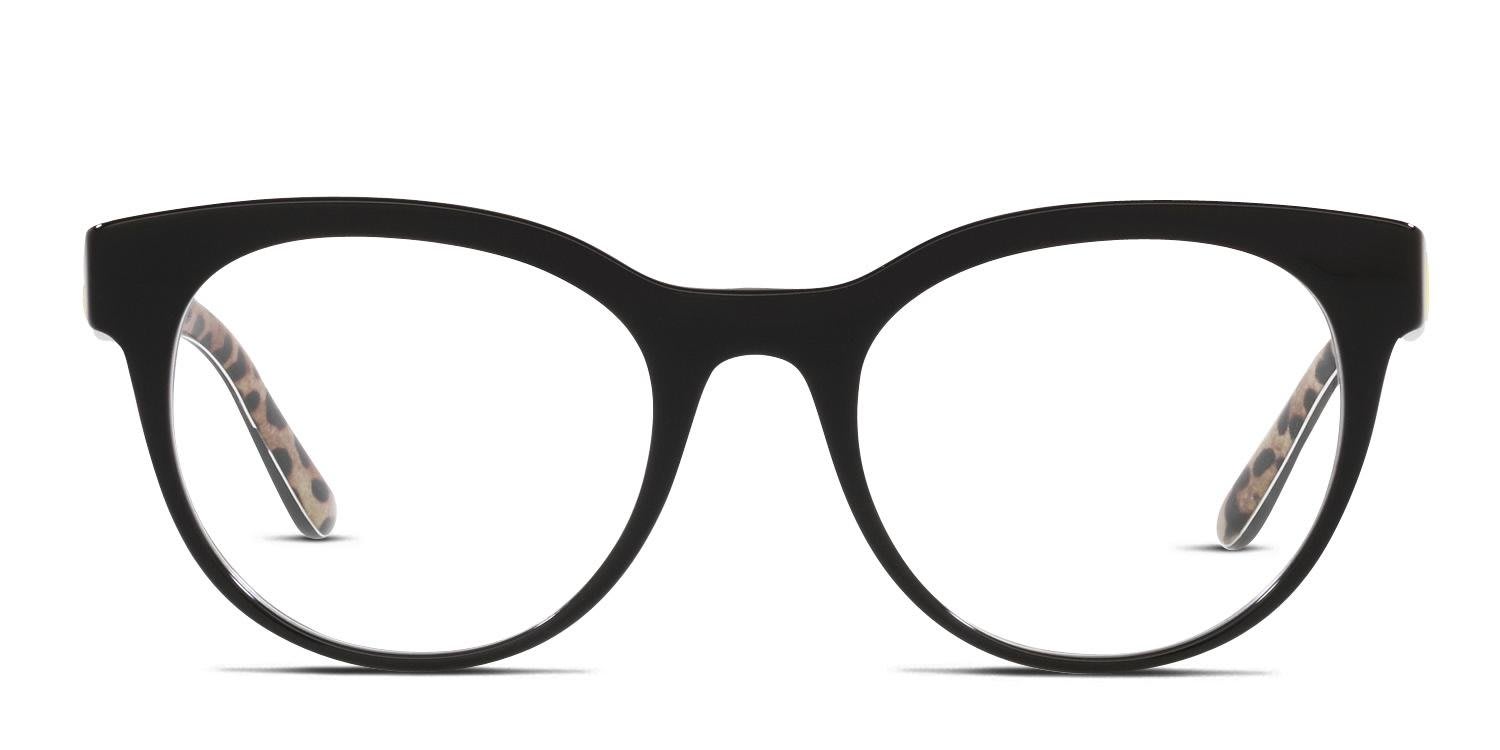 Dolce & Gabbana DG3334 Shiny Black glasses - Shiny Black - Frontal View