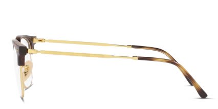 Ray-Ban RX7216 New Clubmaster Tortoise, Gold glasses - Tortoise / Gold - Side View