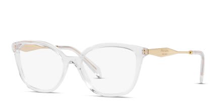 Prada PR02ZV Clear glasses - Clear - Angle View
