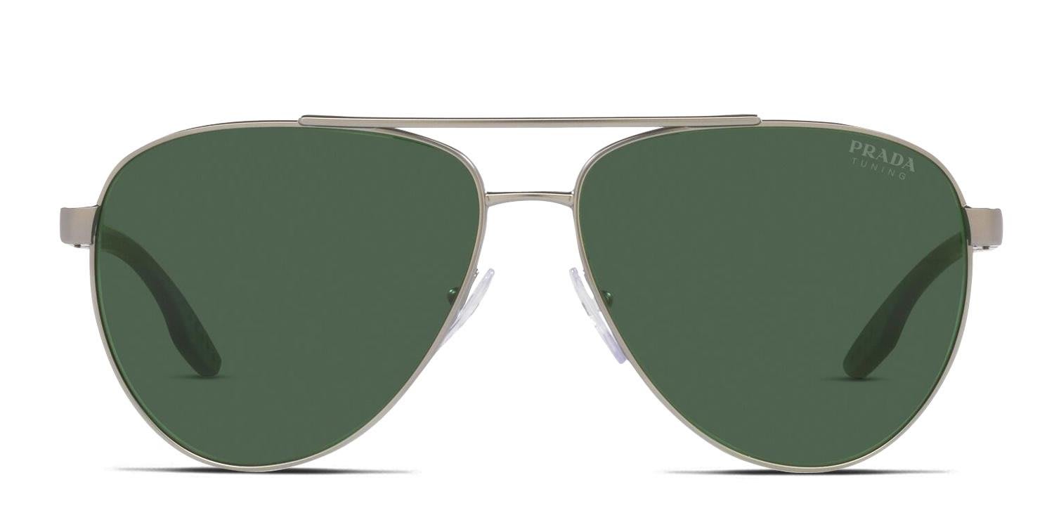 Prada Linea Rossa PS 52YS Gunmetal/Green glasses - Gunmetal / Green - Frontal View