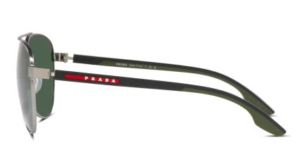Prada Linea Rossa PS 52YS Gunmetal/Green glasses - Gunmetal / Green - Side View
