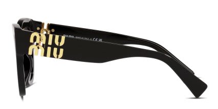 Miu Miu MU 01YS Shiny Black glasses - Shiny Black - Side View