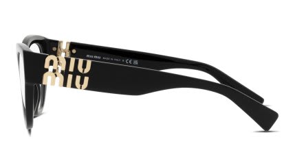 Miu Miu MU 01VV Shiny Black glasses - Shiny Black - Side View