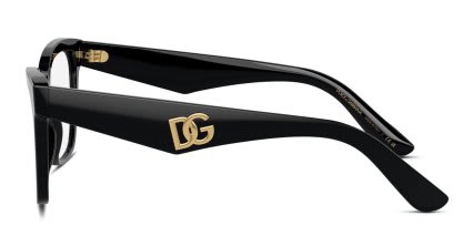 Dolce & Gabbana DG3374 Shiny Black glasses - Shiny Black - Side View
