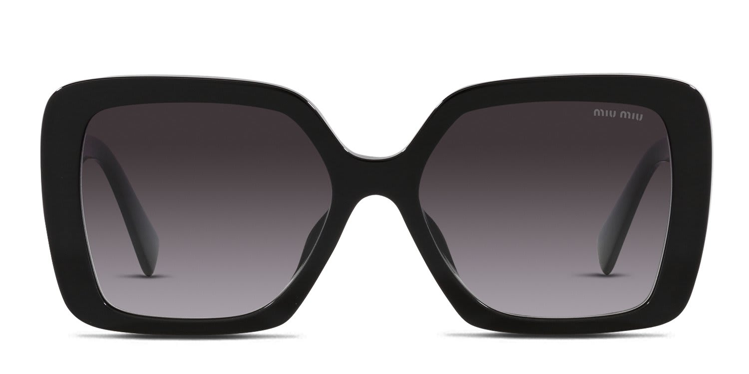 Miu Miu MU10YS Universal Fit Black , Gray glasses - Black / Gray - Frontal View