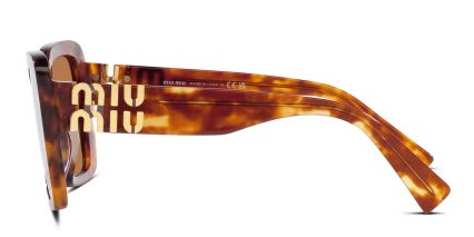 Miu Miu MU10YS Universal Fit Brown , Tortoise glasses - Brown / Tortoise - Side View