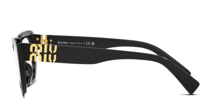 Miu Miu MU05VV Universal Fit Black glasses - Black - Side View