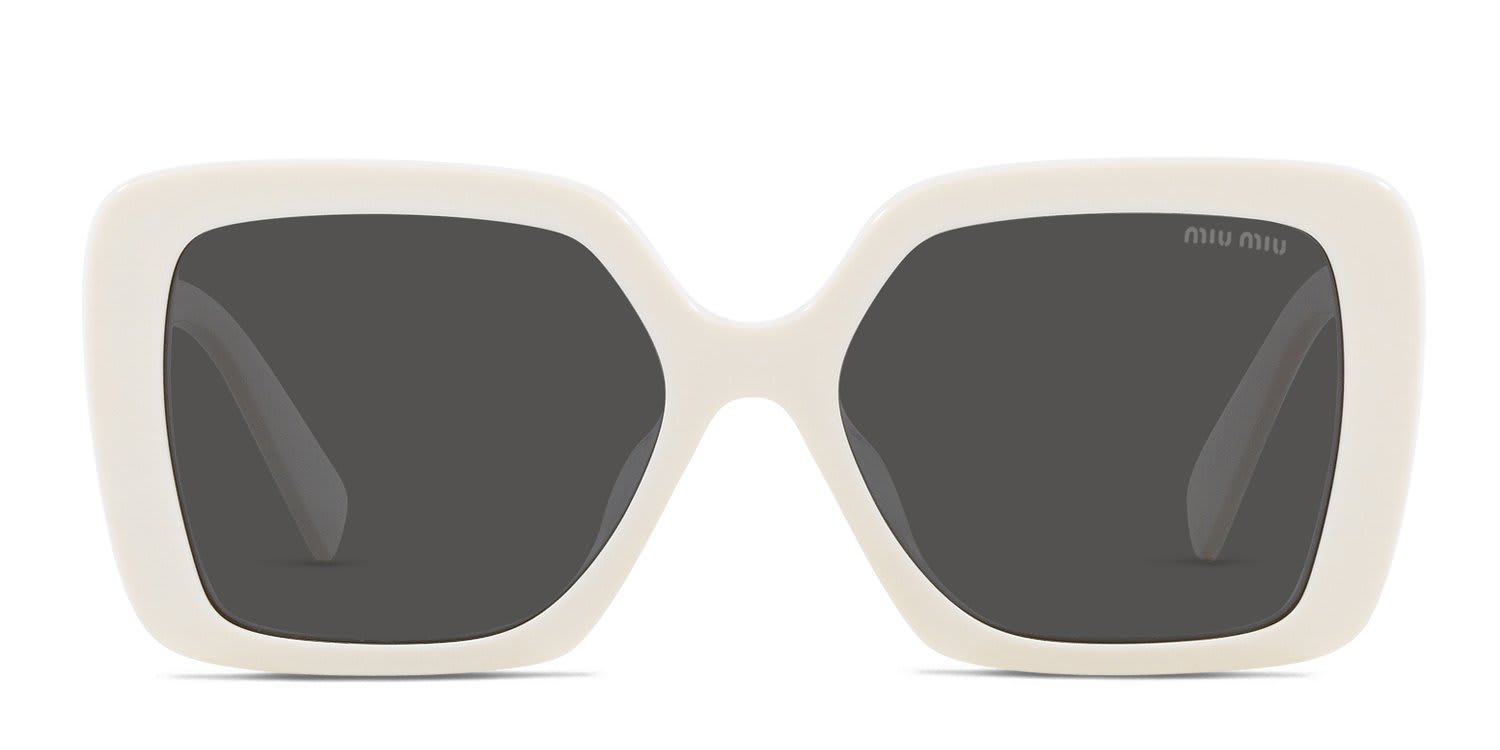 Miu Miu MU10YS Universal Fit Gray , White glasses - Gray / White - Frontal View