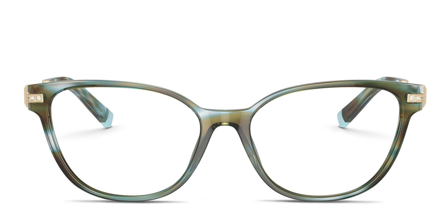Tiffany & Co. TF2223B Green, Tortoise glasses - Green / Tortoise - Frontal View