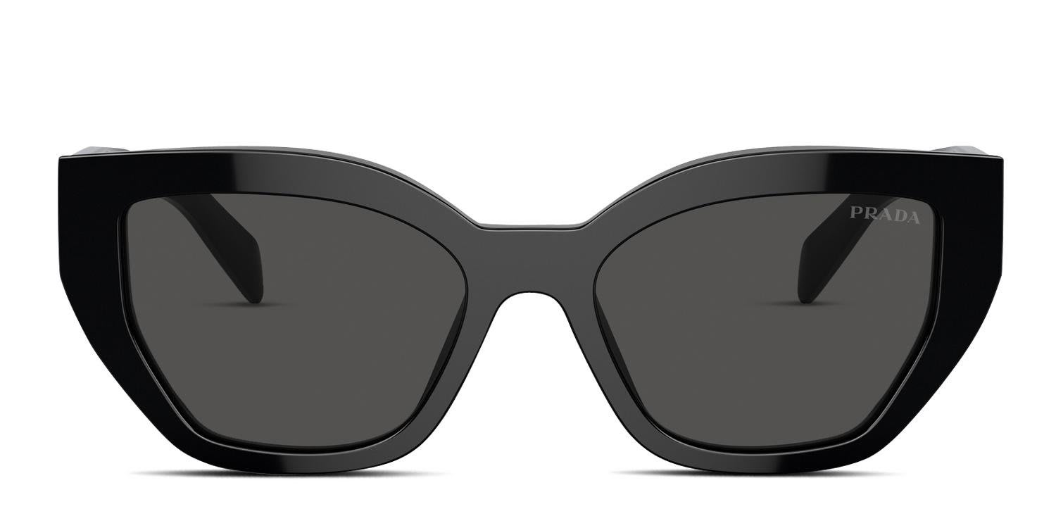 Prada PRA09S Shiny Black glasses - Shiny Black - Frontal View