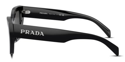 Prada PRA09S Shiny Black glasses - Shiny Black - Side View