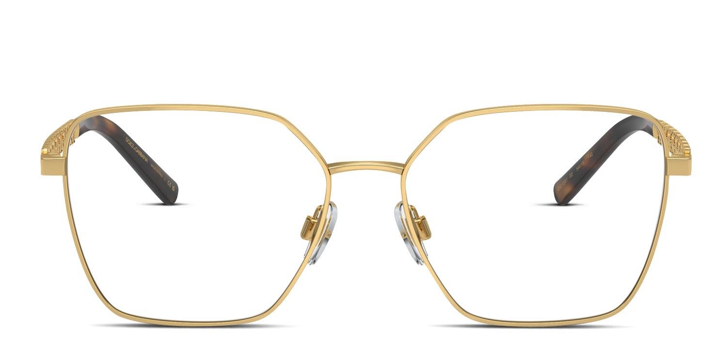 Dolce & Gabbana DG1351 Gold glasses - Gold - Frontal View