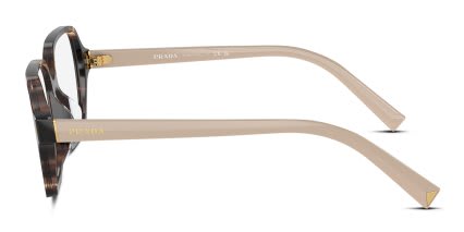 Prada PRA02V Tortoise, Gold glasses - Tortoise / Gold - Side View