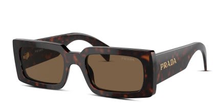 Prada PRA07S Brown, Tortoise glasses - Brown / Tortoise - Angle View