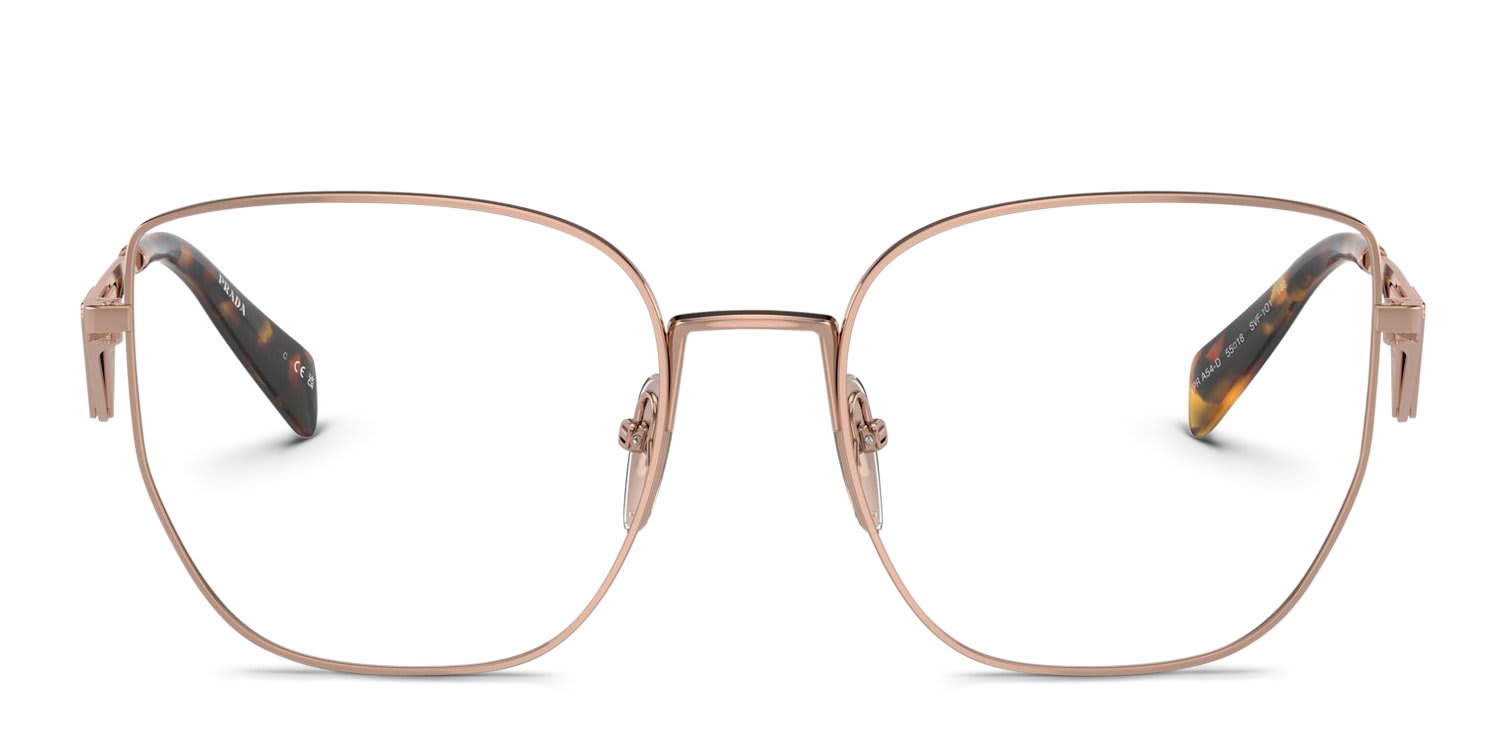 Prada PRA54VD Rose Gold glasses - Pink / Gold - Frontal View
