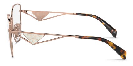 Prada PRA54VD Rose Gold glasses - Pink / Gold - Side View