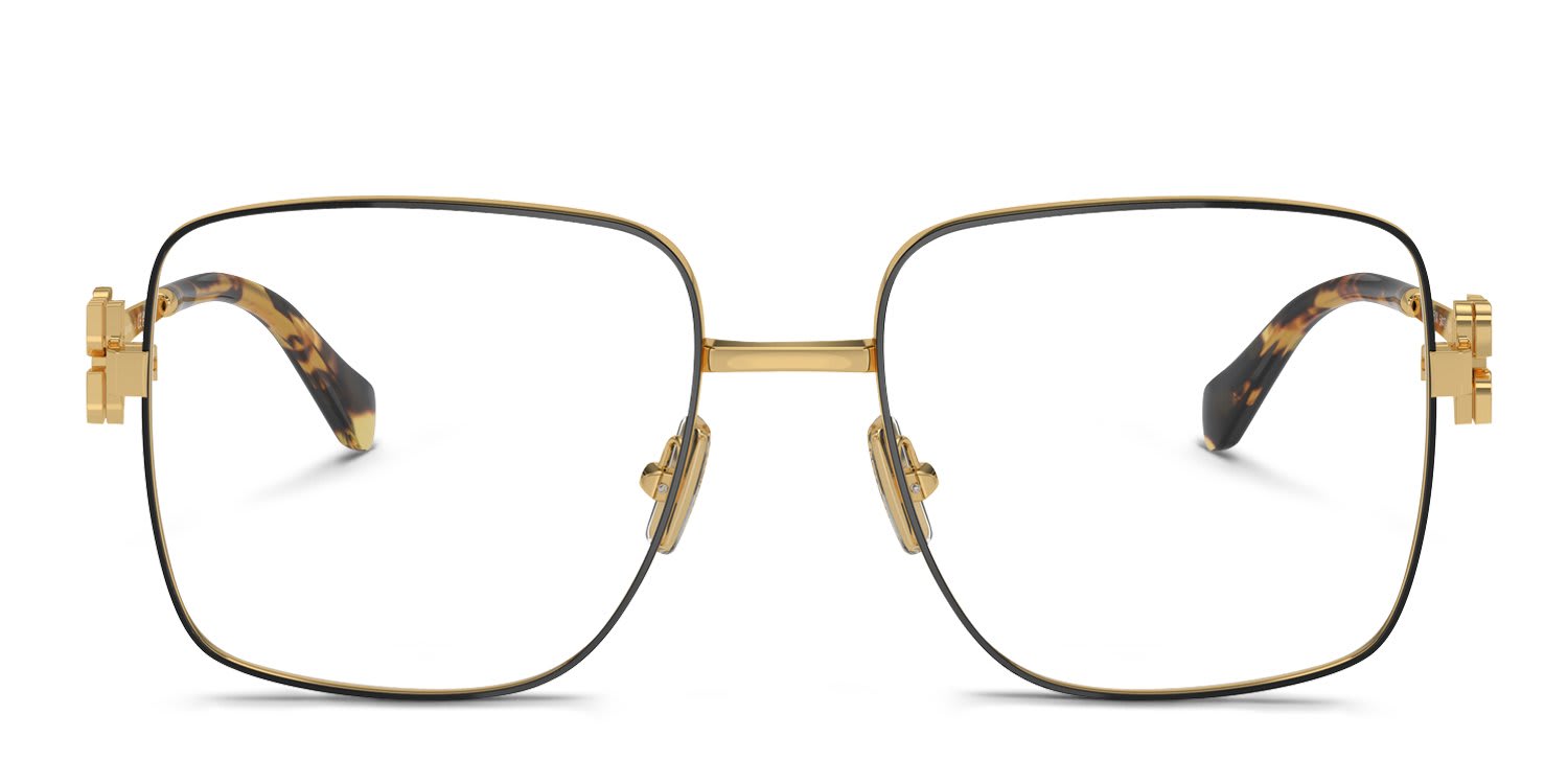 Miu Miu MU51XV Black, Gold glasses - Black / Gold - Frontal View