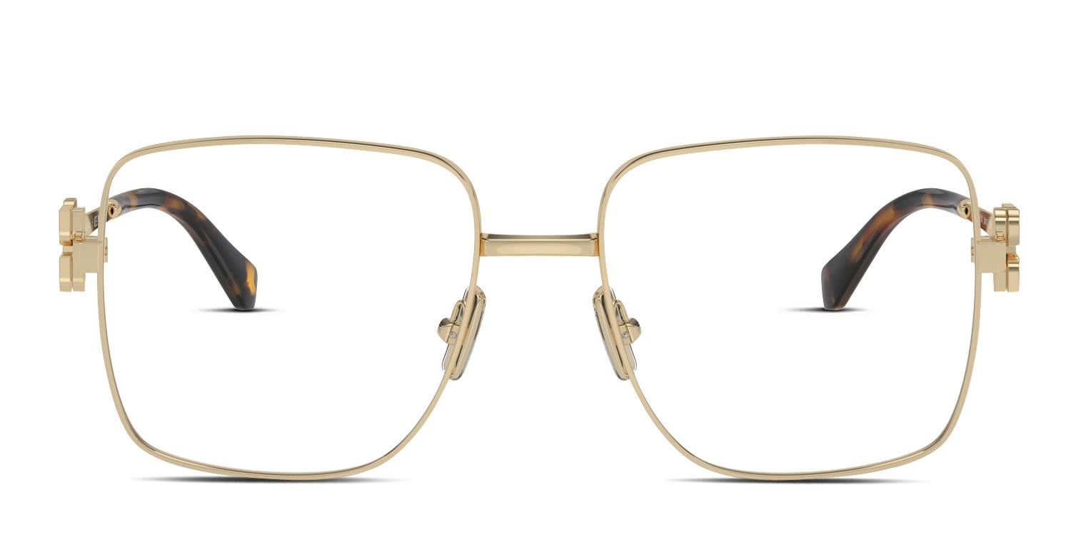 Miu Miu MU51XV Gold glasses - Gold - Frontal View