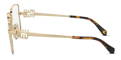 Miu Miu MU51XV Gold glasses - Gold - Side View