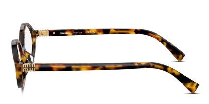 Miu Miu MU01XV Bronze, Tortoise glasses - Brown / Tortoise - Side View