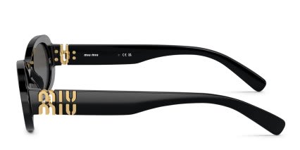 Miu Miu MU06ZS Black, Gray glasses - Black / Gray - Side View