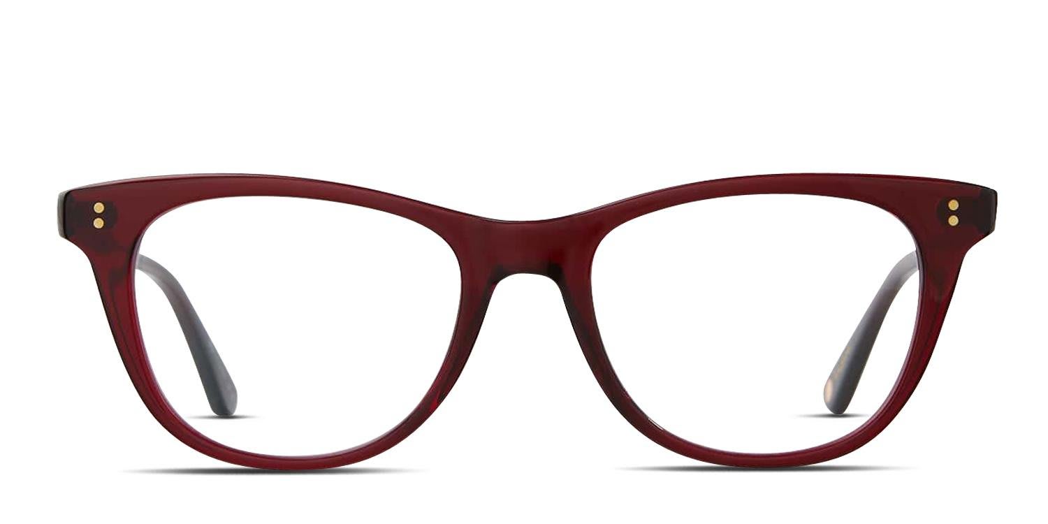 Garrett Leight Tia Jane Red glasses - Red - Frontal View