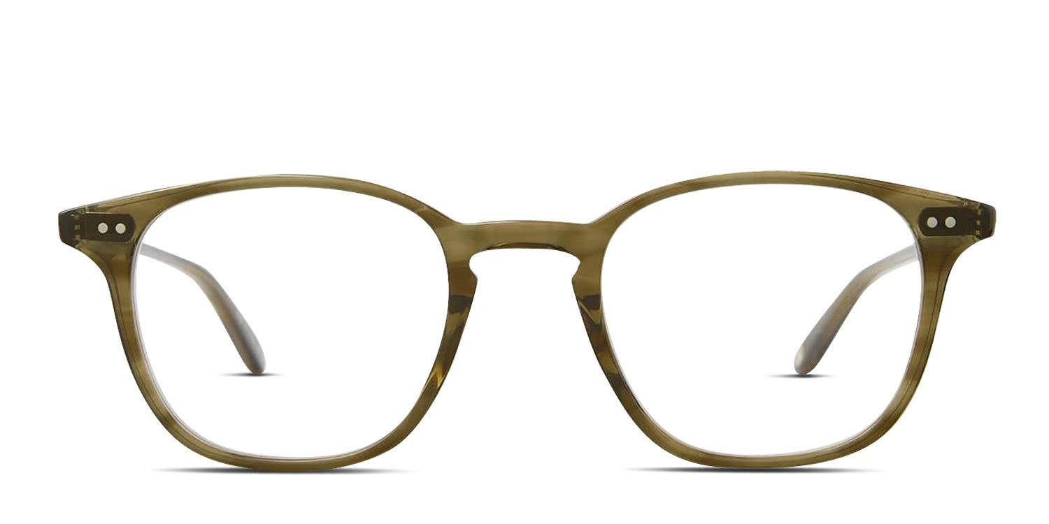 Garrett Leight Clark Green glasses - Green - Frontal View