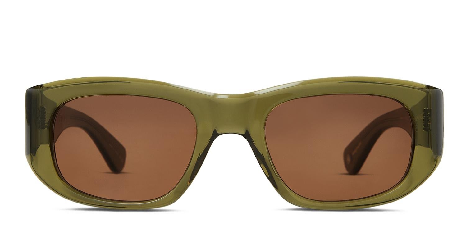 Garrett Leight Laguna Sun Green glasses - Green - Frontal View