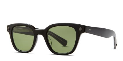 Garrett Leight Naples Sun Shiny Black glasses - Shiny Black - Angle View