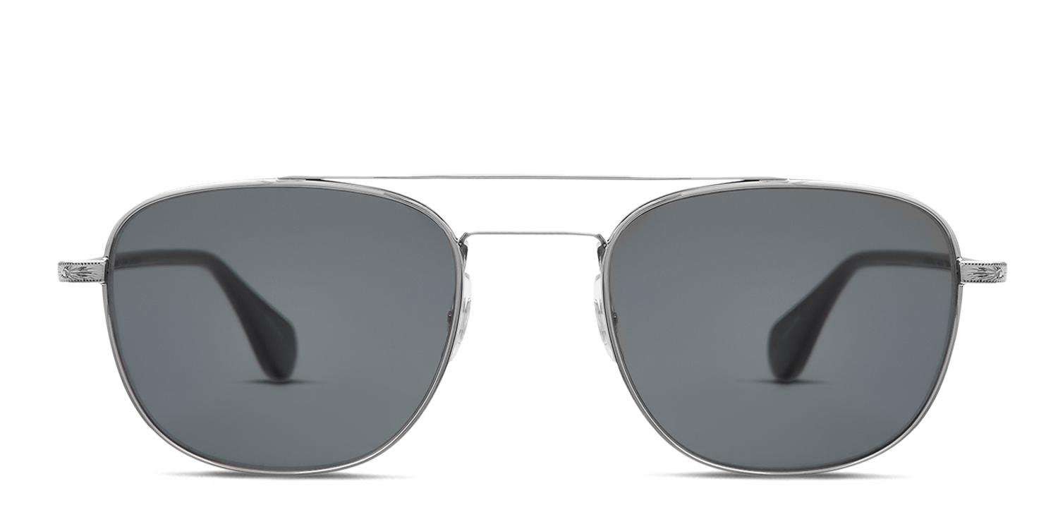 Garrett Leight Clubhouse II Sun Silver glasses - Silver - Frontal View