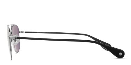 Garrett Leight Clubhouse II Sun Silver glasses - Silver - Side View