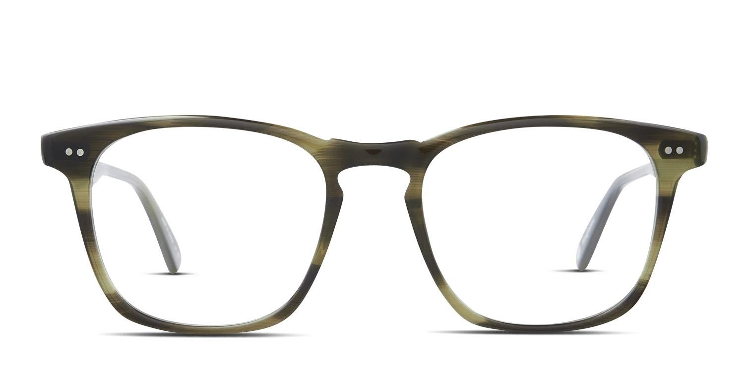 Garrett Leight Alder Green glasses - Green - Frontal View