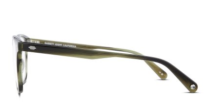 Garrett Leight Alder Green glasses - Green - Side View