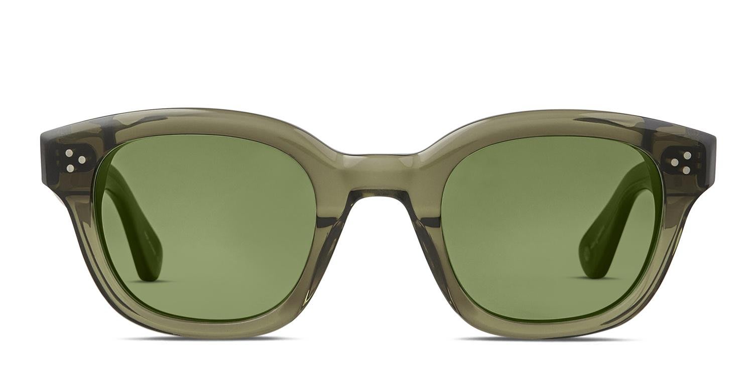 Garrett Leight Cyprus Sun Green glasses - Green - Frontal View