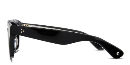 Garrett Leight Cyprus Sun Shiny Black glasses - Shiny Black - Side View