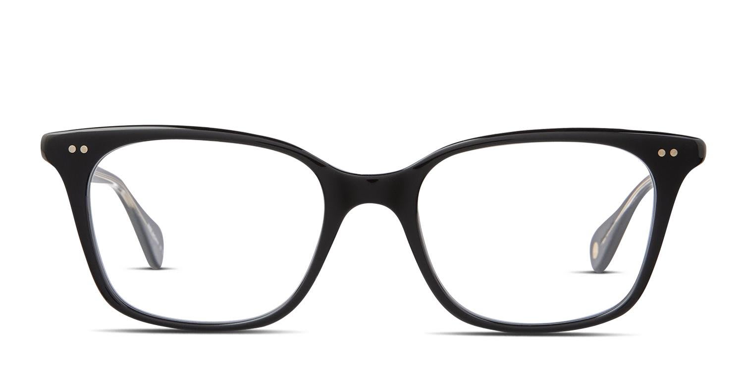 Garrett Leight Monarch Shiny Black glasses - Shiny Black - Frontal View