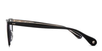 Garrett Leight Monarch Shiny Black glasses - Shiny Black - Side View