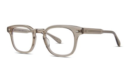 Garrett Leight Sherwood Gray, Clear glasses - Gray / Clear - Angle View