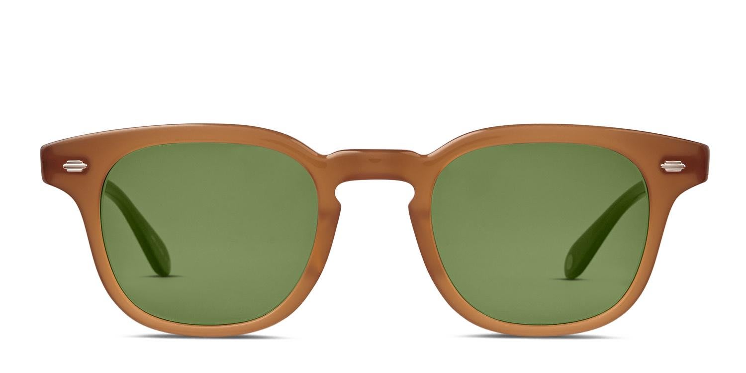 Garrett Leight Sherwood Sun Brown glasses - Brown - Frontal View